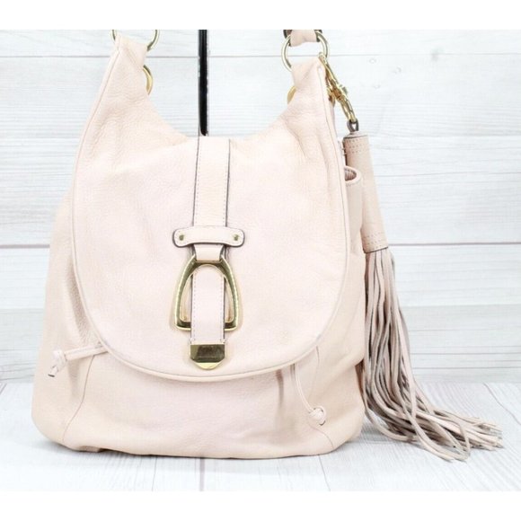 G.I.L.I. Pink Leather Convertible Backpack Purse Hobo Shoulder Bag - Picture 2 of 9